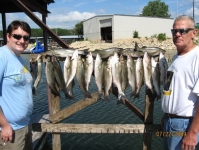 Will Weigle and Willy Wilson, Father-in law from Illinois visiting, second trip. 20 stripers